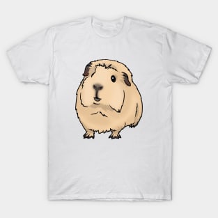 Cream with Dark Skin Crested Guinea Pig T-Shirt